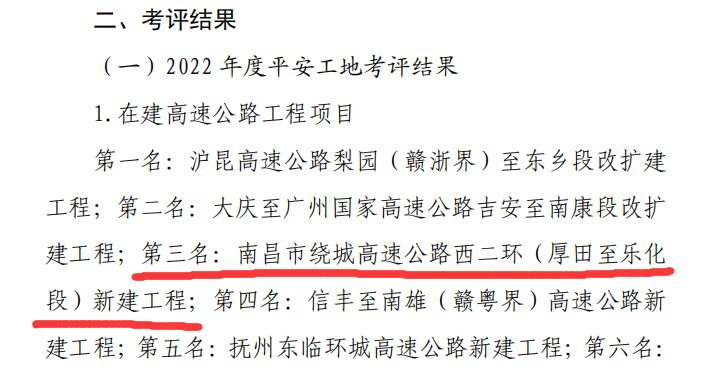 2022年度全省“平安工地”审核评价西二环高速项目喜获探花 _w66国际app