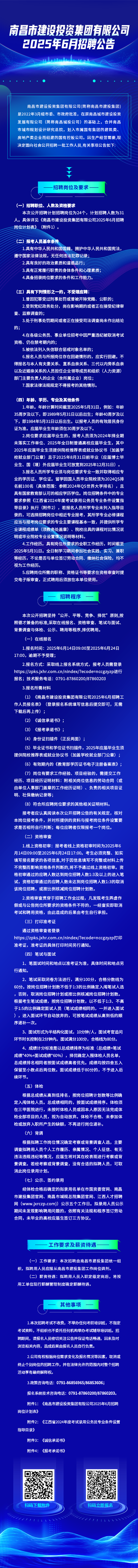 南昌市国有企业2025年国企专场招聘通告_w66国际app